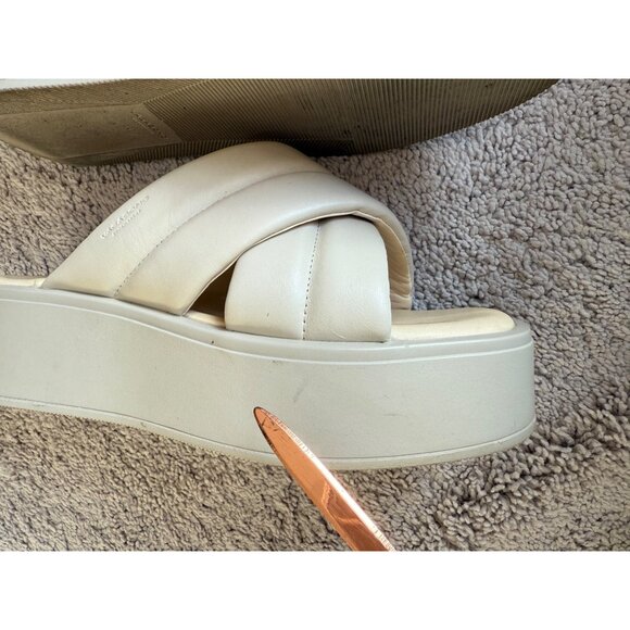 Vagabond Sandal Womens Size 6 Ivory Courtney Crossband Open Toe Slide Casual - Picture 10 of 16